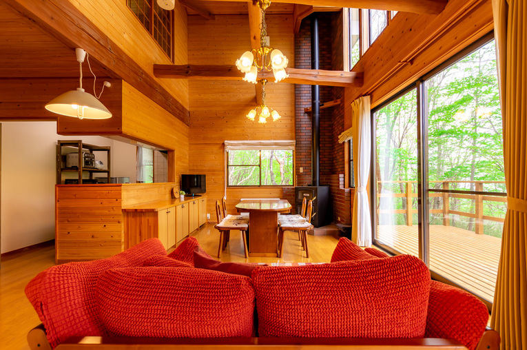 広々ウッドデッキで那須の景色をひとり占め♪リゾートハウス（横沢見晴台20）｜那須ハイ乗り放題付｜1泊2食付