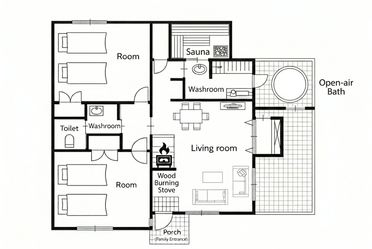 那須を満喫！那須ハイ乗り放題チケット付き！THE ONSEN_COTTAGE SAUNA｜1泊2食付【お部屋食】